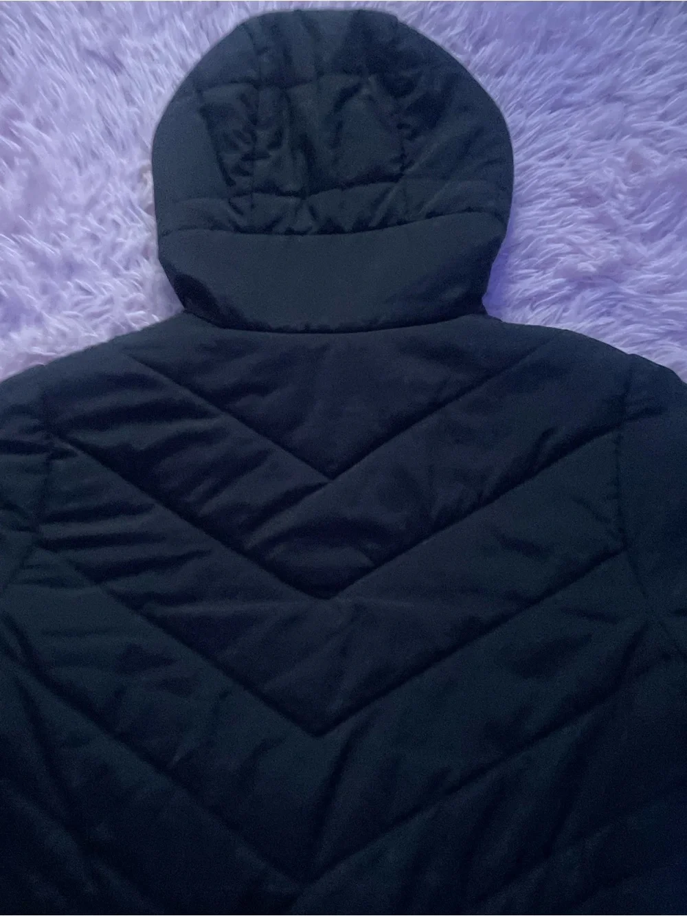 Nike Men’s Black Quilted Hooded Puffer Jacket